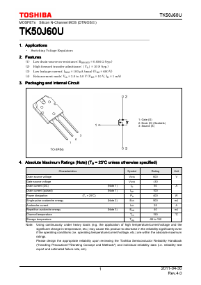 TK50J60U image