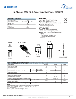 SIHFB11N50A image