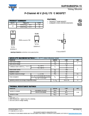 SUB65P04-15 image