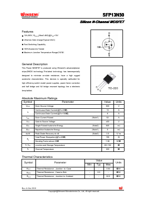 SFP13N50 image